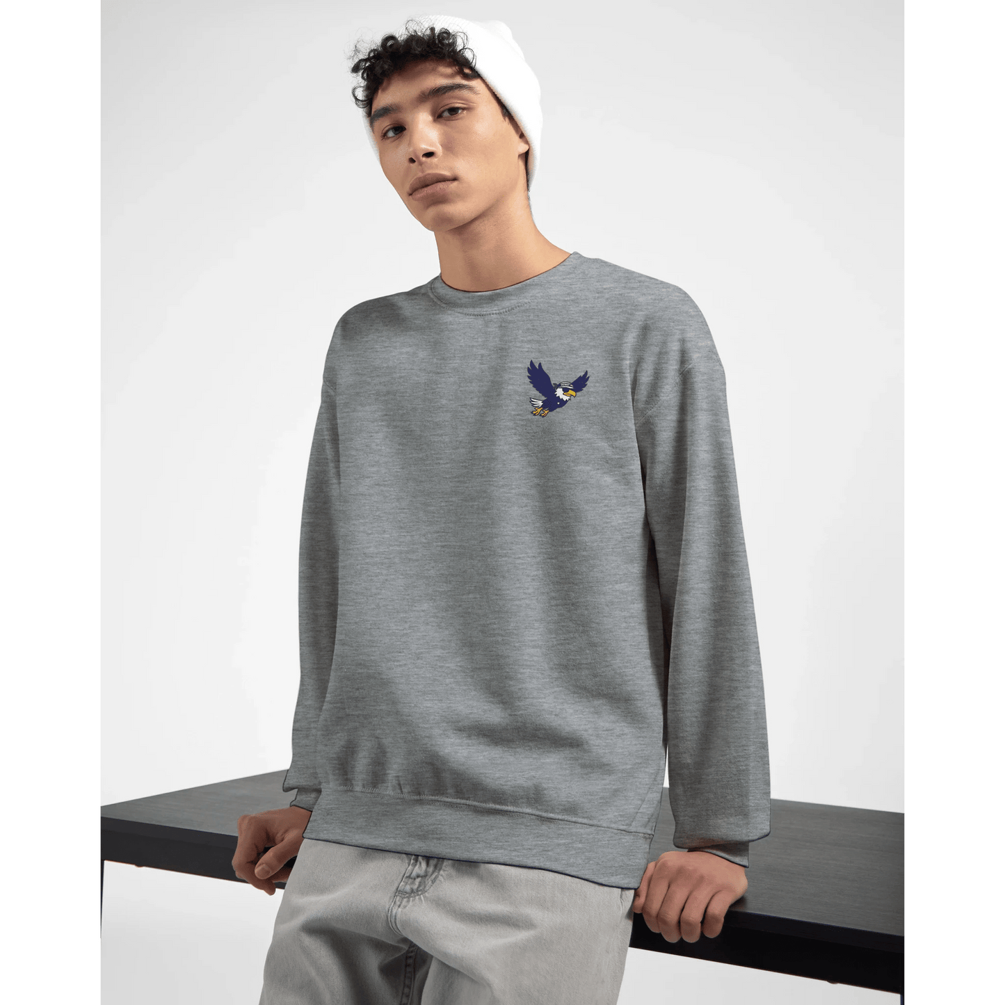 Classic Unisex Crewneck Sweatshirt | Gildan® 18000 - Print Material - Sport Grey