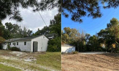 Multiple structure demolition on large property in Northwest Indiana