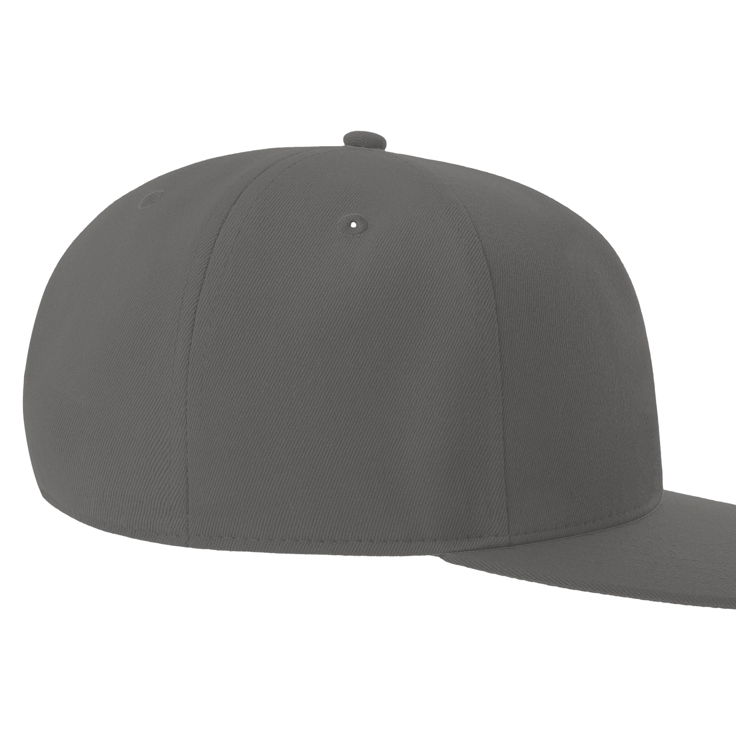 Flat Bill Cap | Yupoong 6007 Black - Print Material - Grey