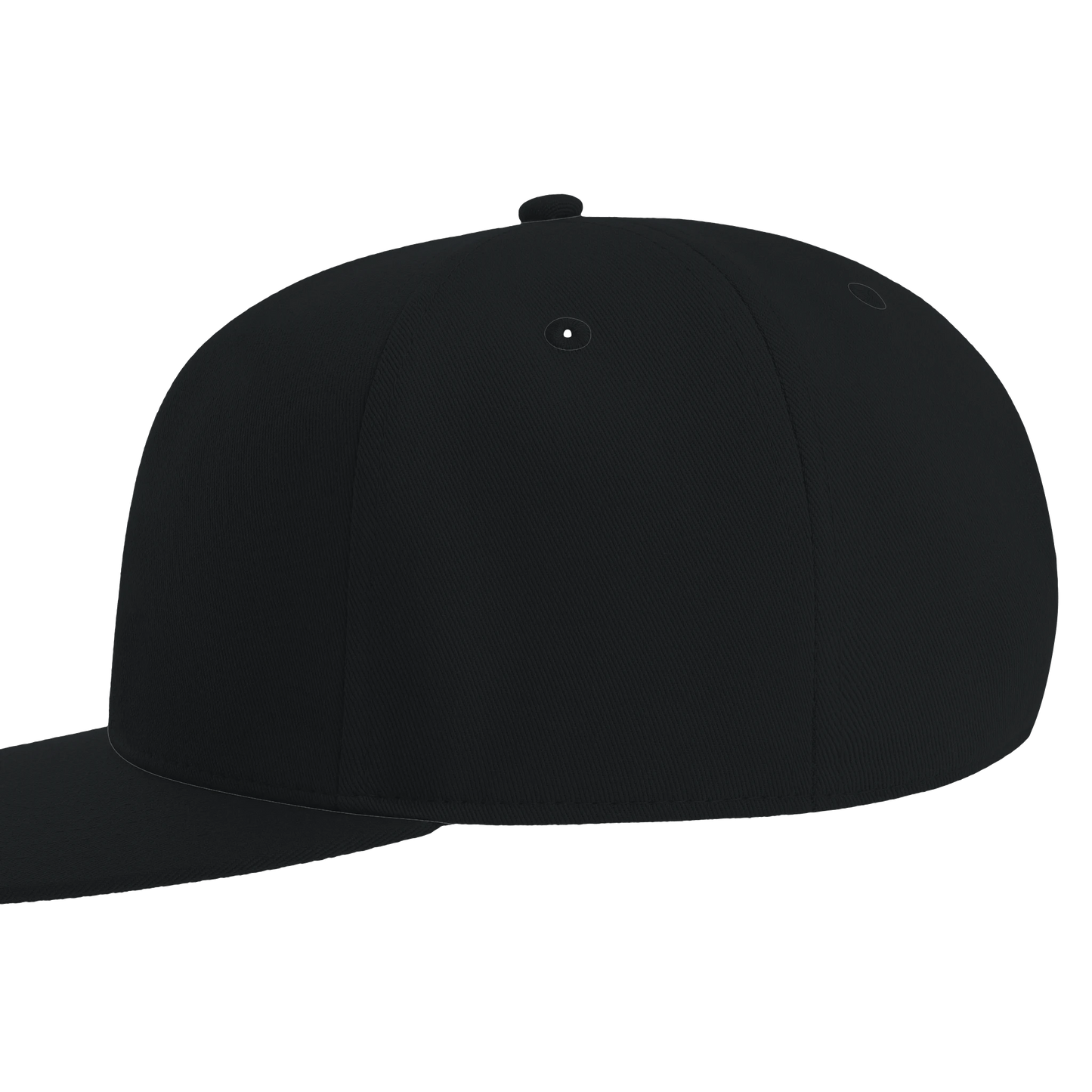 Flat Bill Cap | Yupoong 6007 Black - Print Material - White