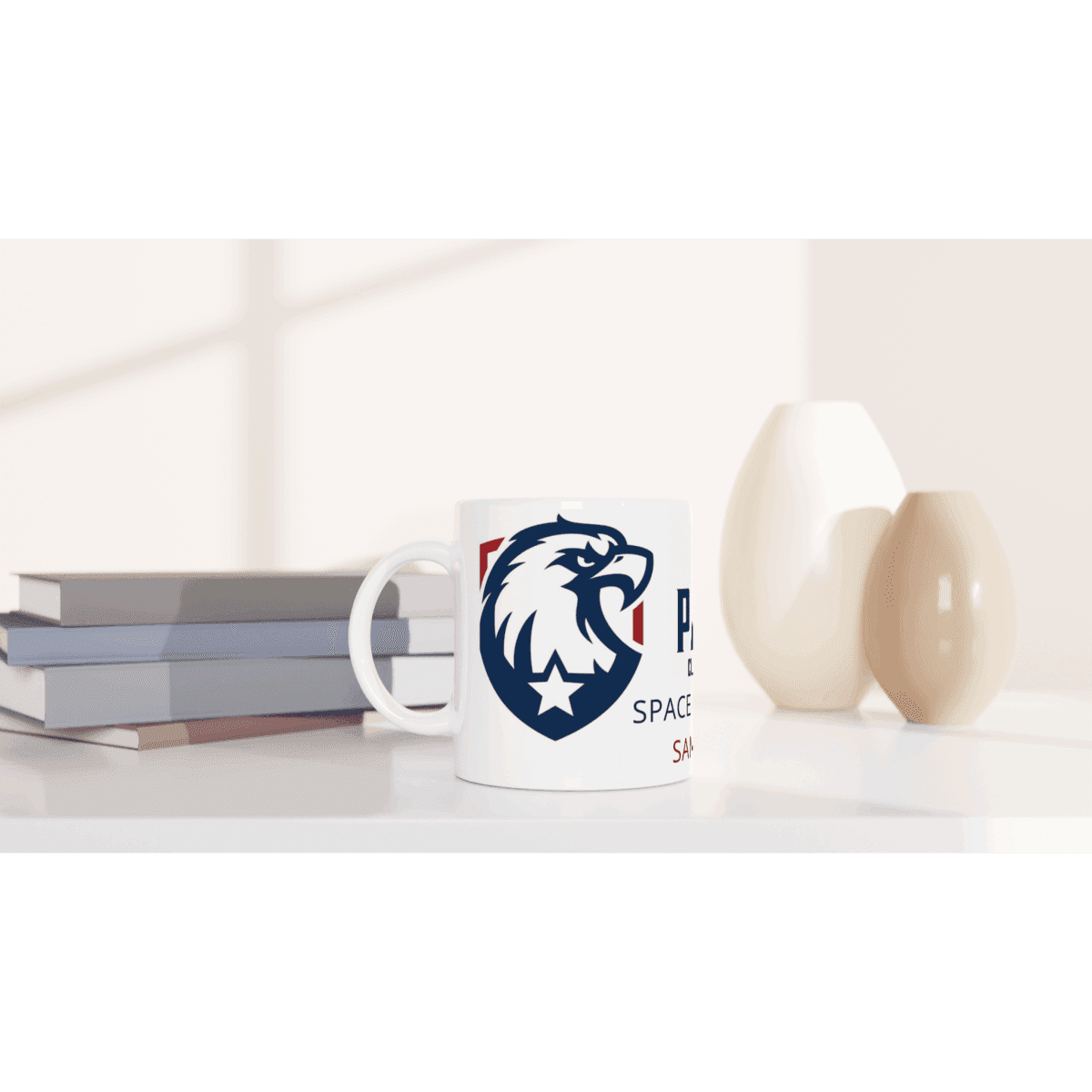 Patriotic coffee cups by Patriot Clean Out Service, 11oz, ceramic, white - Print Material -