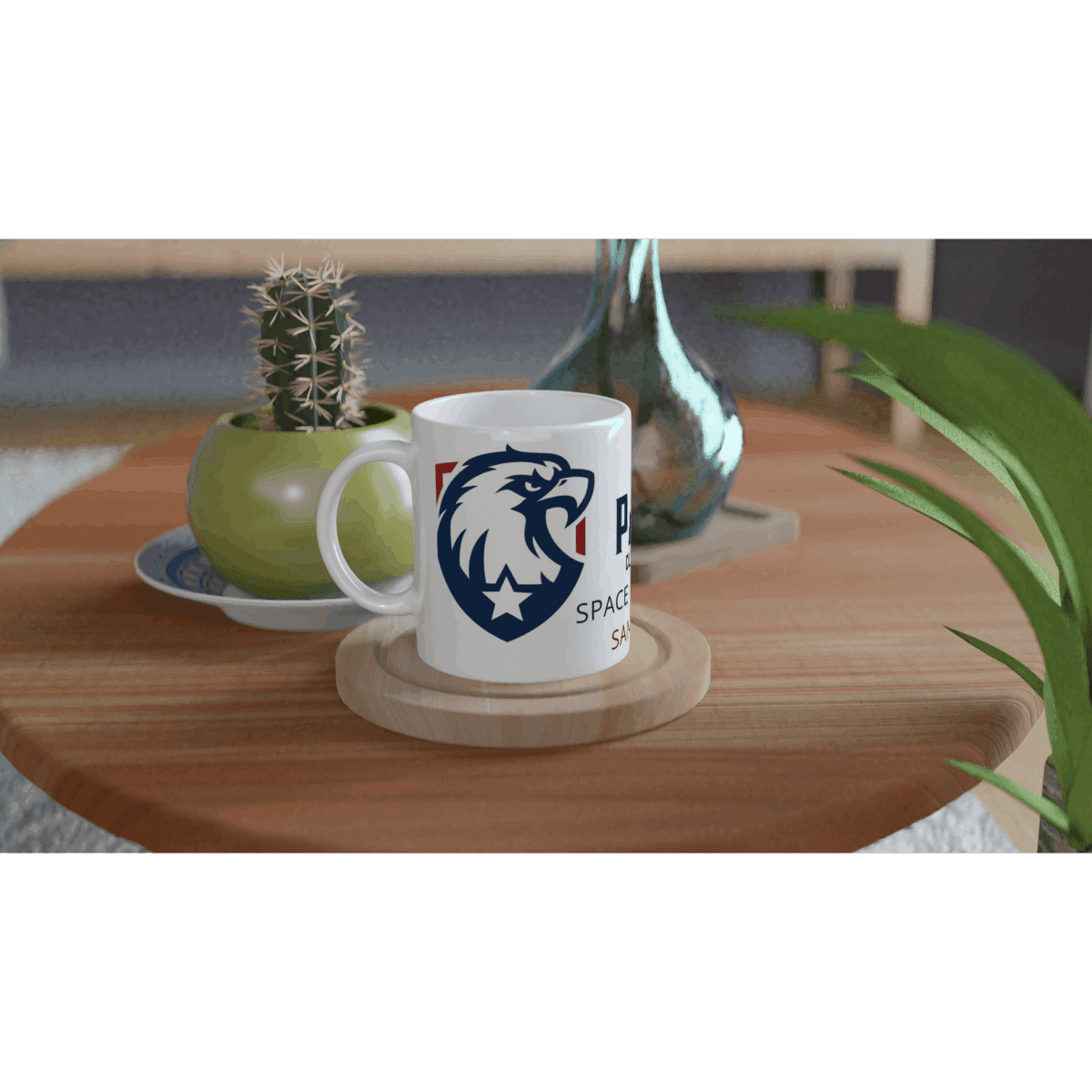 Patriotic coffee cups by Patriot Clean Out Service, 11oz, ceramic, white - Print Material -