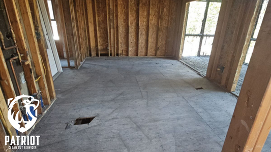 A beautifully clean home site after a complete demolition by Patriot Clean Out, ready for new construction. The clear and organized space showcases the thorough clean-up, setting the stage for the home to be rebuilt and feel whole again.