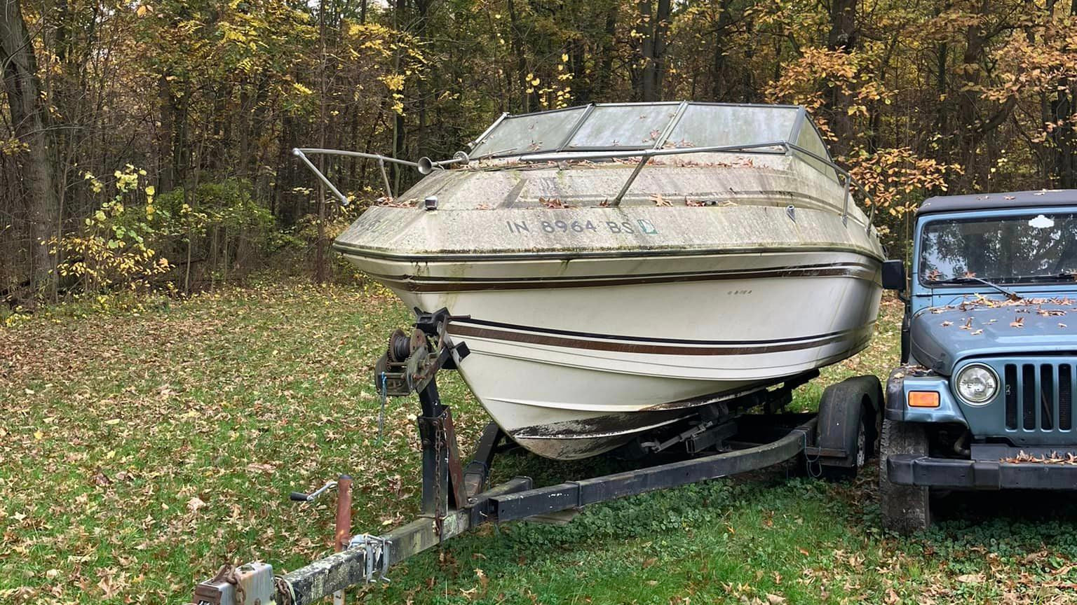 boat removal from northwest indiana property by Patriot Clean Out services