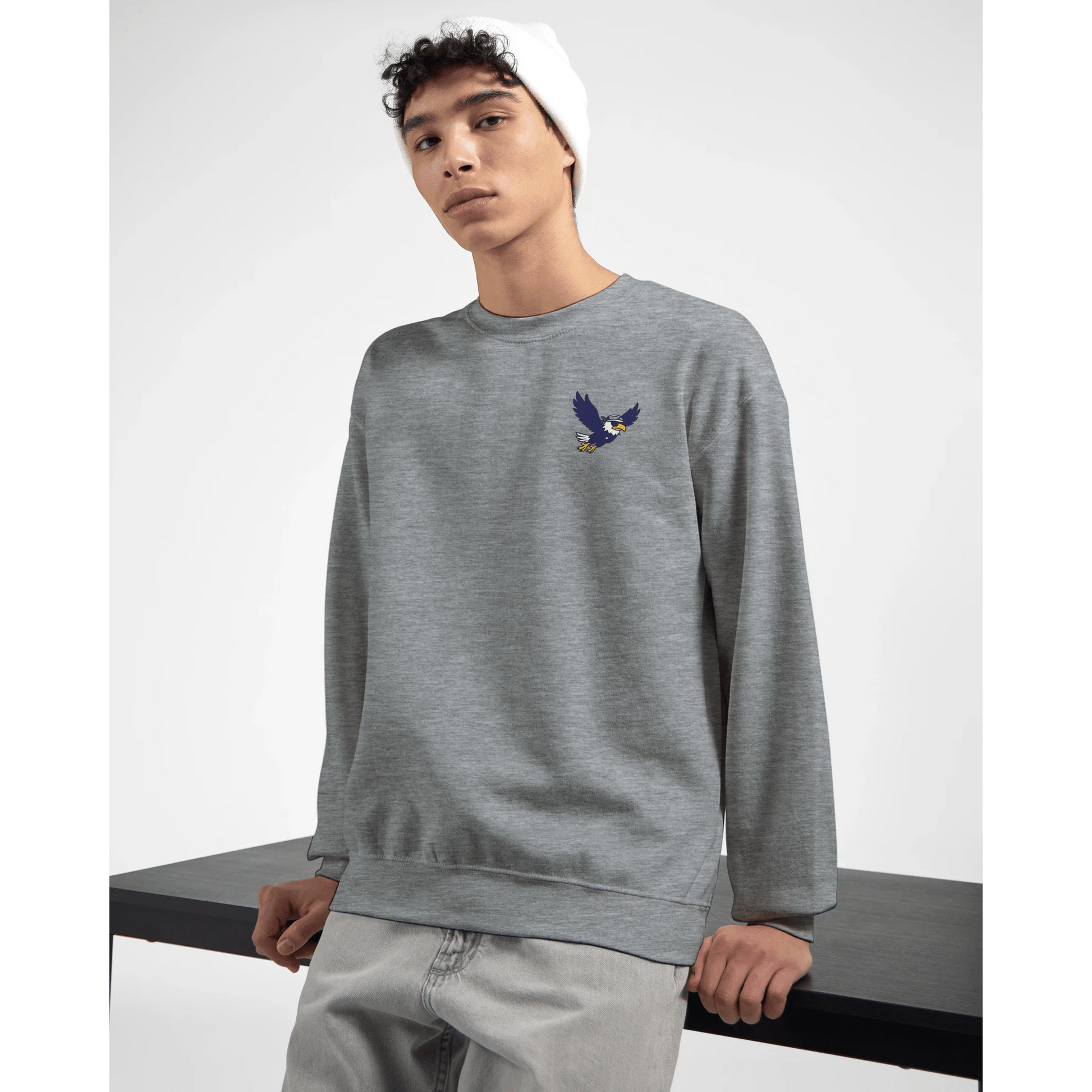 Classic Unisex Crewneck Sweatshirt | Gildan® 18000 - Print Material - Sport Grey