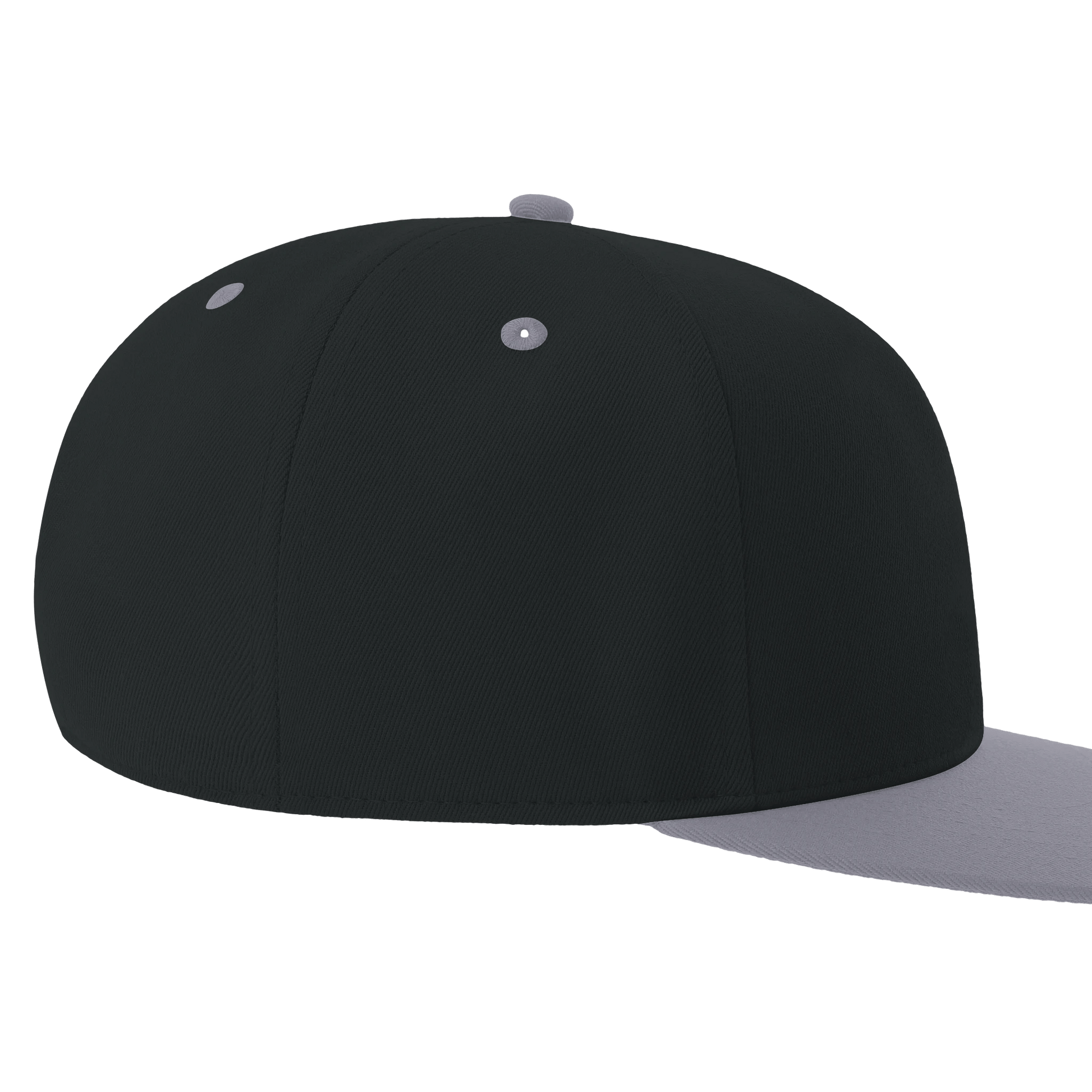 Flat Bill Cap | Yupoong 6007 Black - Print Material - White