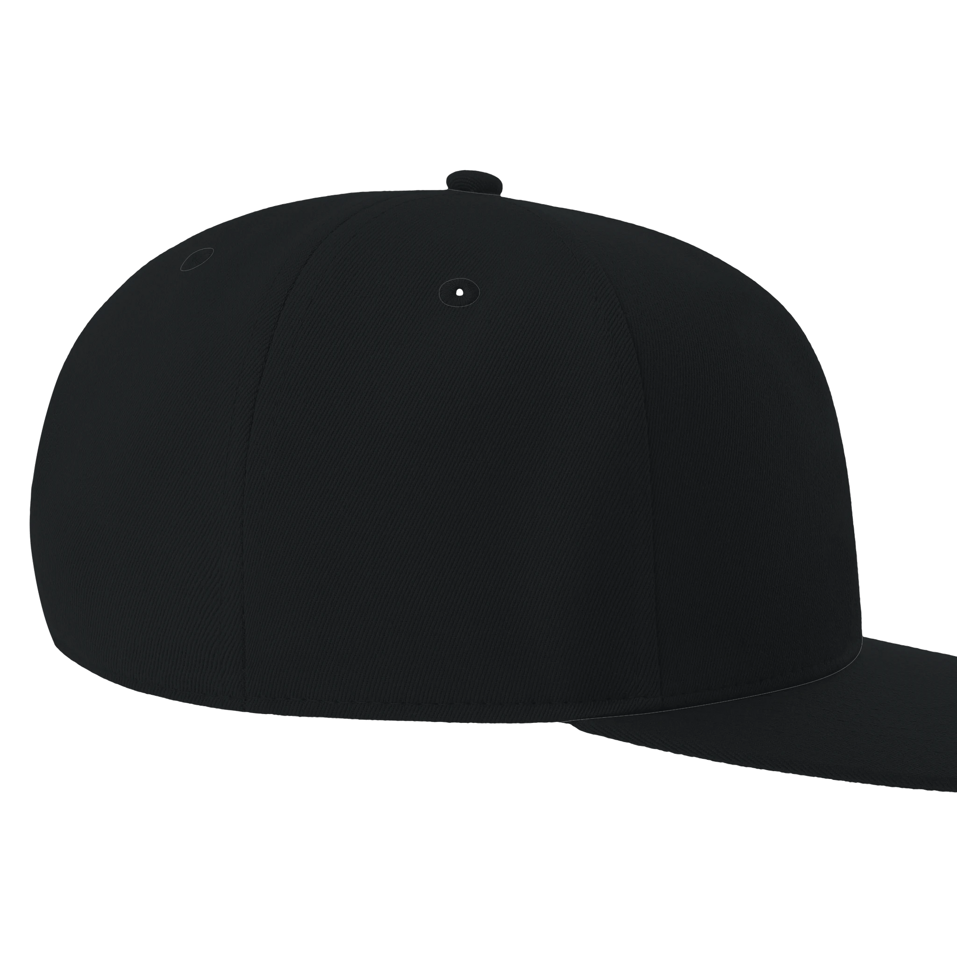 Flat Bill Cap | Yupoong 6007 Black - Print Material - White