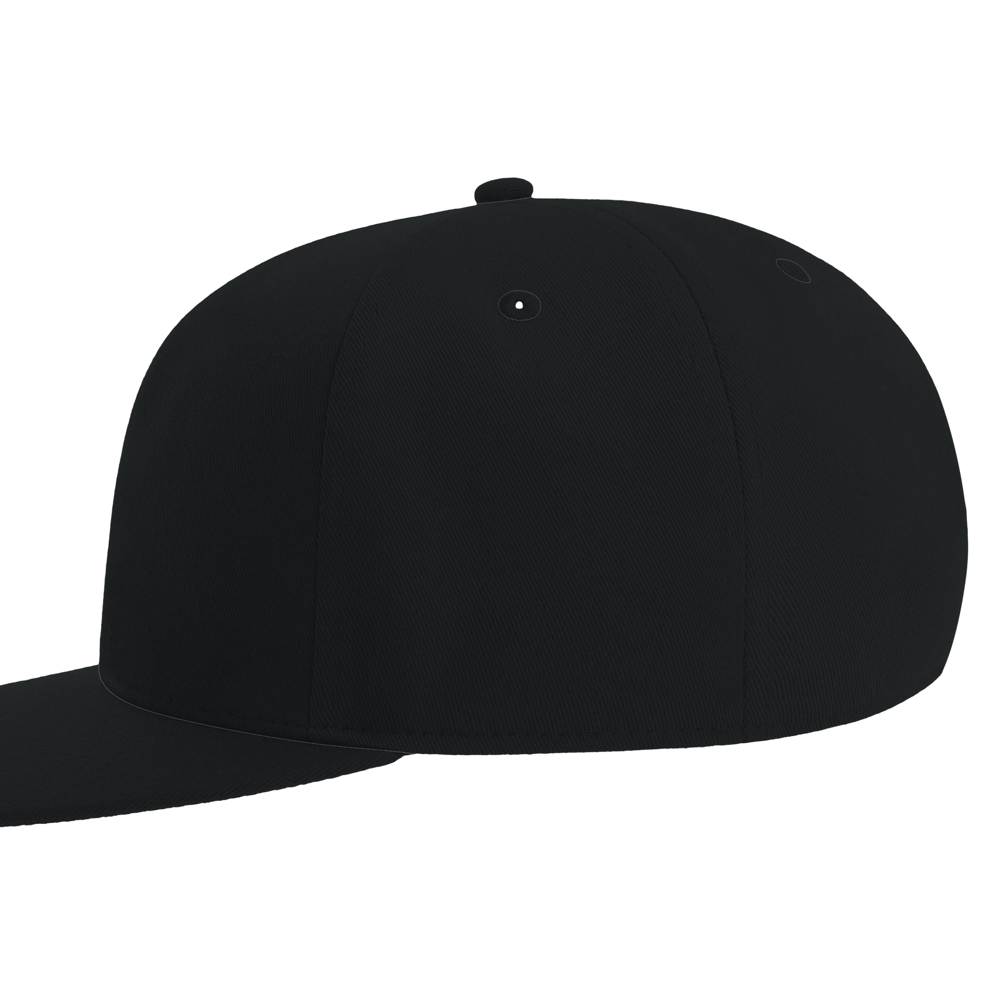 Flat Bill Cap | Yupoong 6007 Black - Print Material - White
