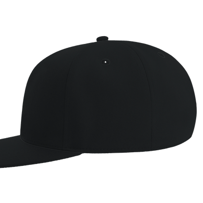 Flat Bill Cap | Yupoong 6007 Black - Print Material - White