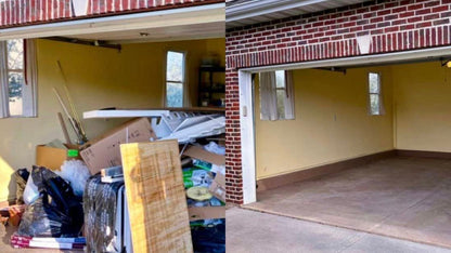 junk removal for garage clean out by Patriot Clean Out services. 