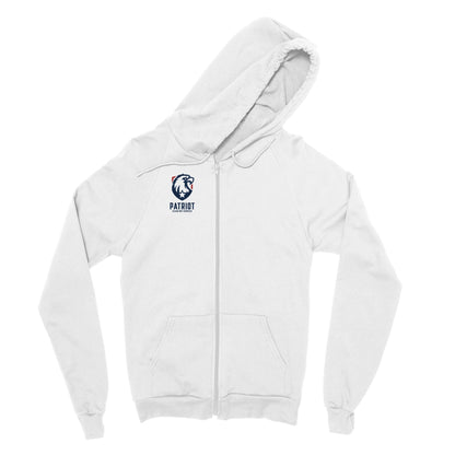 Patriotic Zip Up Hoodie - Unisex - Print Material - Black