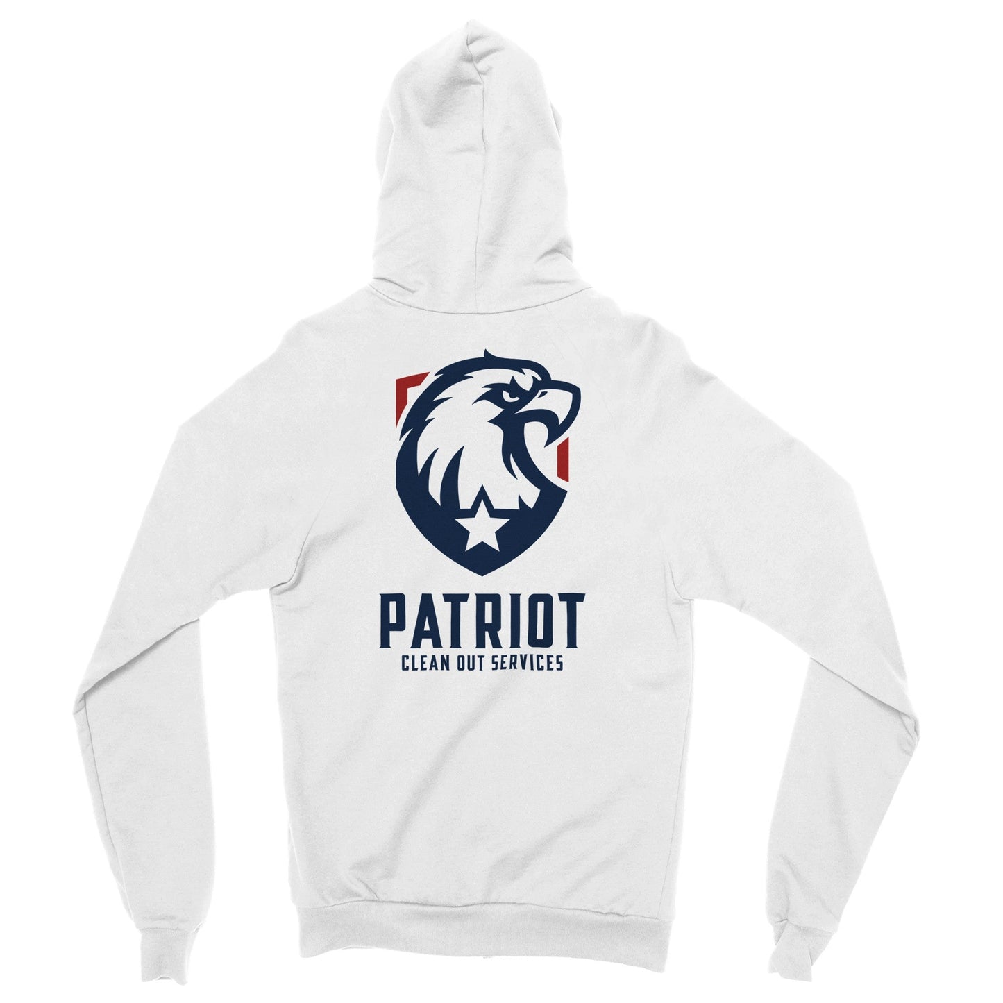 Patriotic Zip Up Hoodie - Unisex - Print Material - White