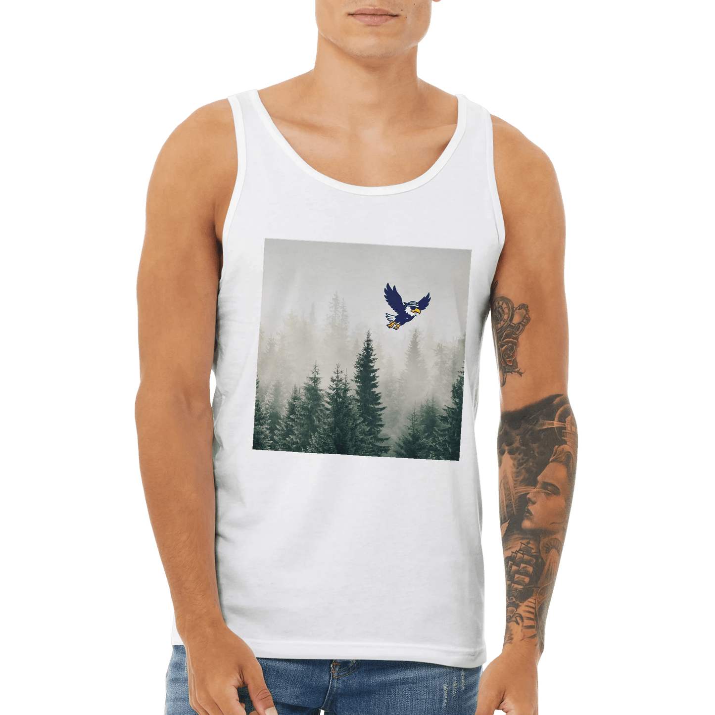 Unisex Jersey Tank Top - Print Material - Black
